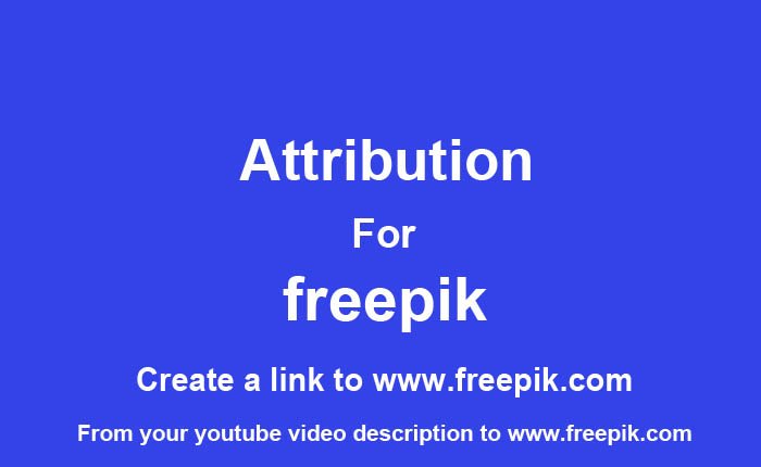 Attribution link to freepik